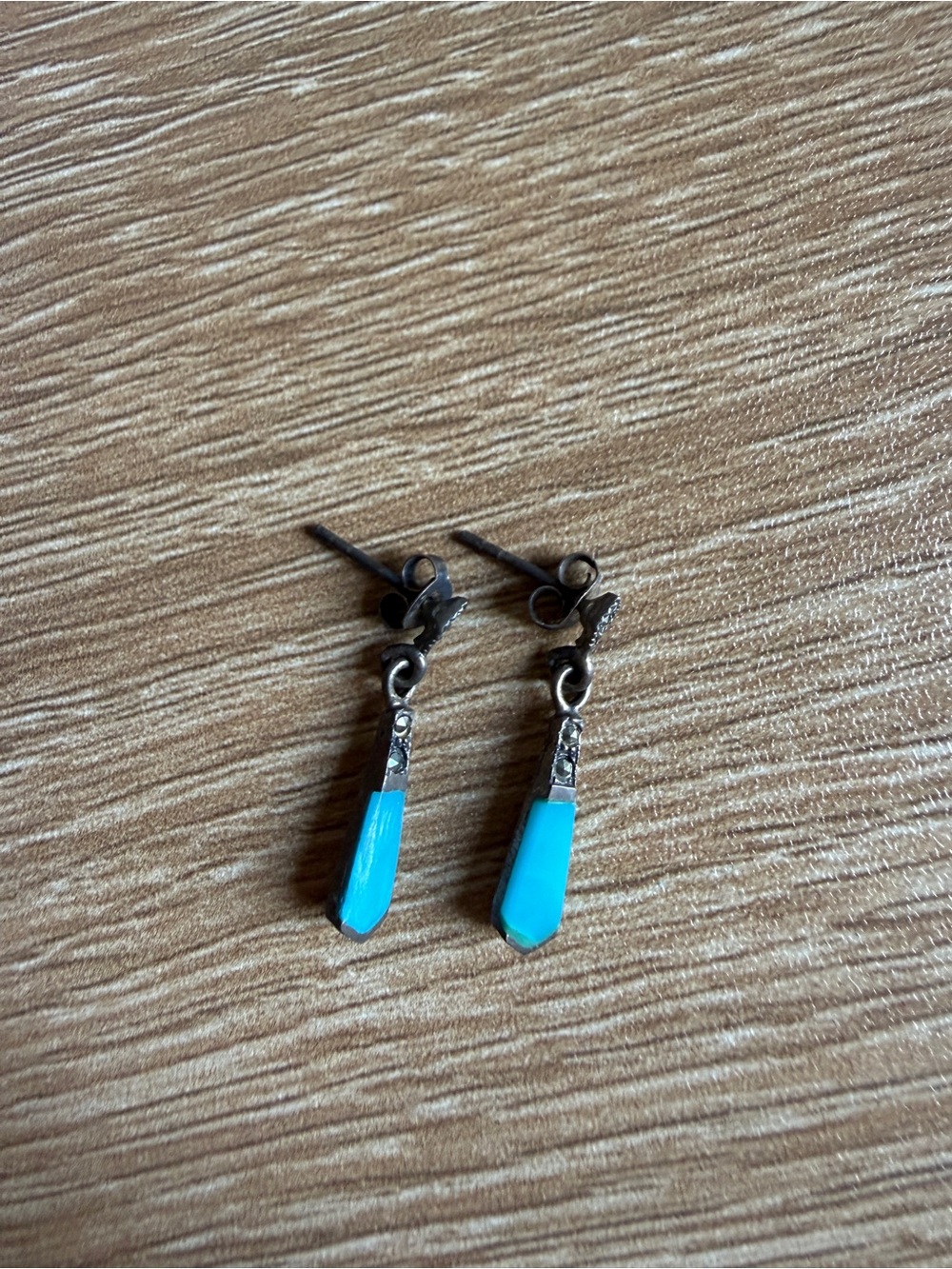 Turquoise Teardrop Dangle Earrings
